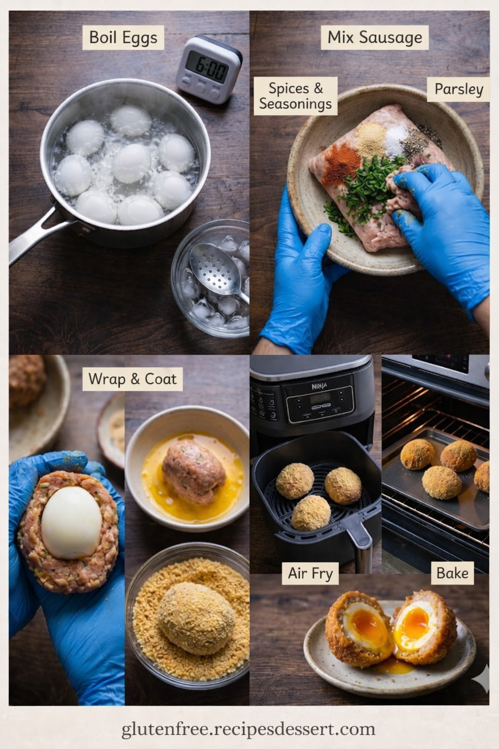gluten free scotch eggs in the air fryer