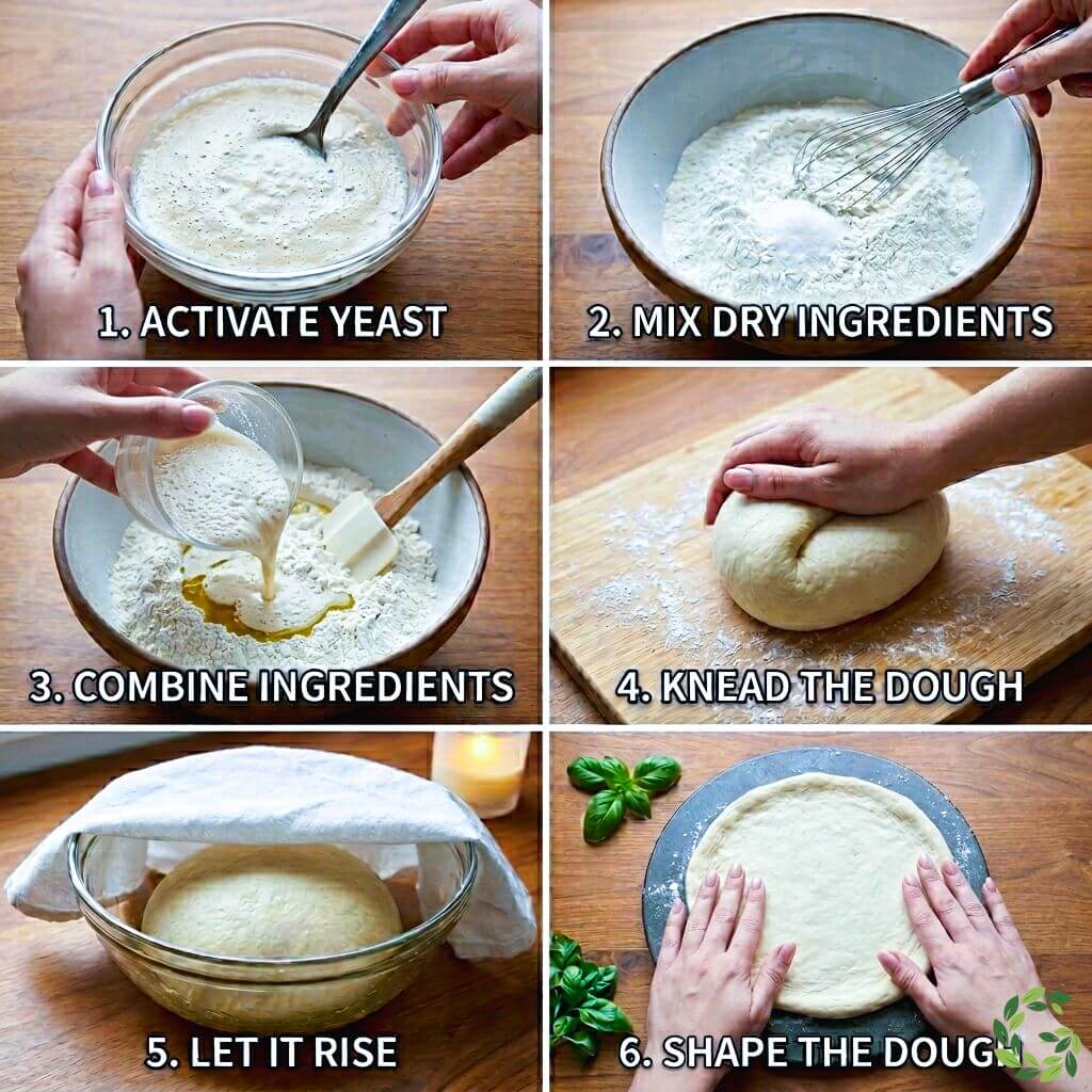gf pizza base recipe preparation steps