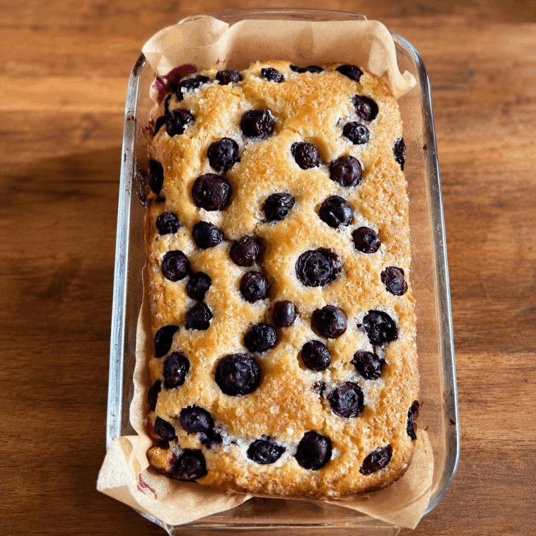 gluten free blueberry lemon bread