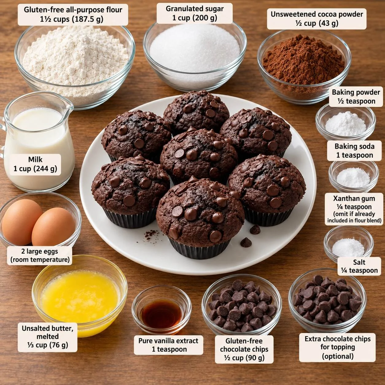gf chocolate muffins